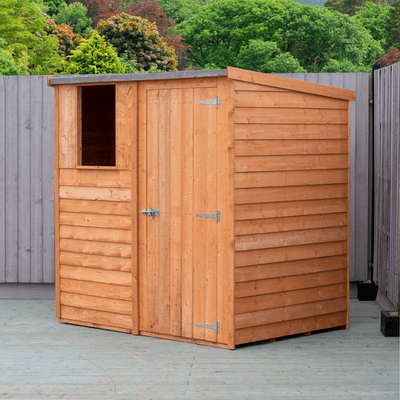 Overlap 6ft x 4ft Single Door Pent Shed