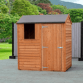 Overlap 6ft x 4ft Single Door Reverse Apex Shed