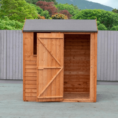 Overlap 6ft x 4ft Single Door Reverse Apex Shed