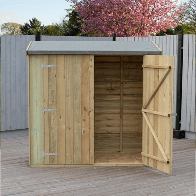 Overlap 6ft x 3ft Double Door Pent Shed (Pressure Treated)