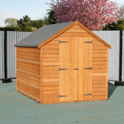 Overlap 8ft x 6ft Double Door Apex Value Shed with One Window