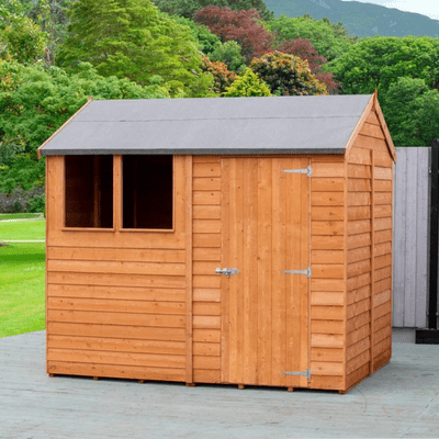 Overlap 8ft x 6ft Single Door Amaryllis Reverse Apex Shed