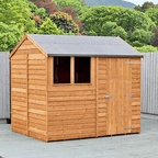 Overlap 8ft x 6ft Single Door Amaryllis Reverse Apex Shed