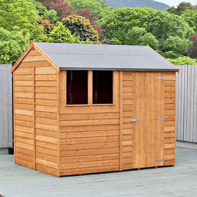 Overlap 8ft x 6ft Single Door Amaryllis Reverse Apex Shed