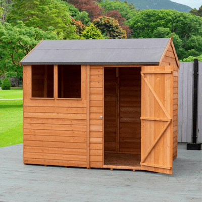 Overlap 8ft x 6ft Single Door Amaryllis Reverse Apex Shed