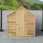 Overlap 8ft x 6ft Single Door Apex Value Shed with One Window (Pressure Treated)