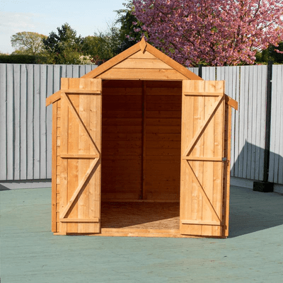 Overlap 8ft x 6ft Double Doors Apex Value Shed
