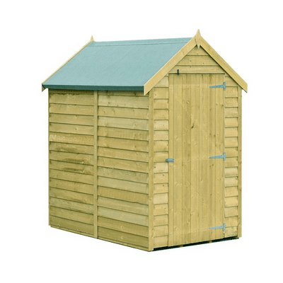 Overlap Single Door Apex Value Shed (Pressure Treated) - All Sizes