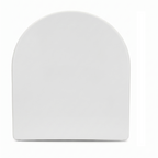 Paris Modern D Shaped Soft Close Toilet Seat - White