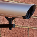 ProperAV Replica Commercial Security Camera with Aluminium 23cm Body & LED Light - Silver