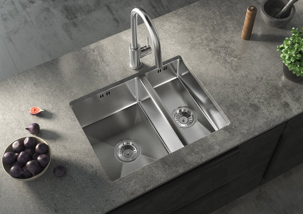 Brushed Steel 1.5 Bowl Inset/Undermount Kitchen Sink