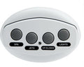Pentair 521885 White iS4 4-Function Spa-Side Remote Control with 100' Cord for IntelliTouch® and EasyTouch® Control Systems