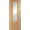 Portici Pre-Finished Internal Oak Door with Clear Glass