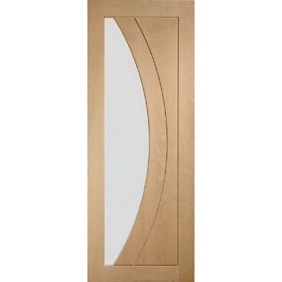 Salerno Unfinished Internal Oak Door with Clear Glass