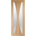 Verona Internal Oak Fire Door with Clear Glass