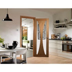 Verona Internal Oak Fire Door with Clear Glass