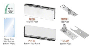 CRL European Patch Door Kit - Without Lock
