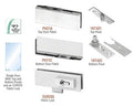 CRL European Patch Door Kit - With Lock