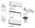 CRL European Patch Door Kit for Use with Fixed Transom - Without Lock