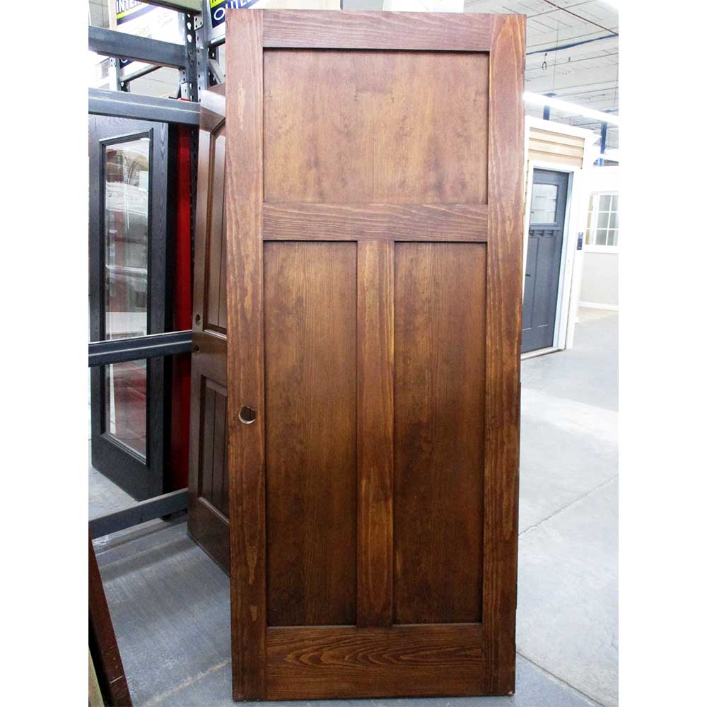 Surplus Pine Craftsman 1-3/4 3 Panel SLAB ONLY