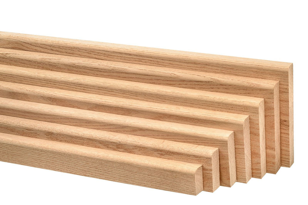 Bullnose/Pencil Round 1 Edge Solid Oak Skirting Boards