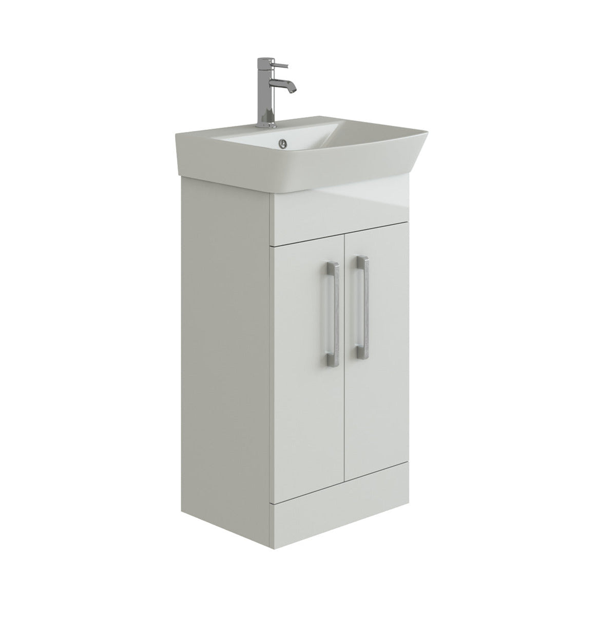 VeeBath Sphere Floorstanding Vanity Unit with Basin - Gloss White