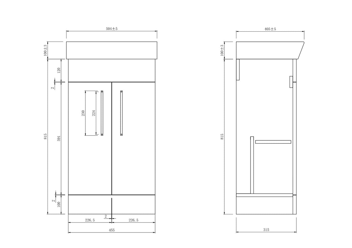 VeeBath Sphere Floorstanding Vanity Unit with Basin - Gloss White