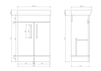VeeBath Sphere Floorstanding Vanity Unit with Basin - Gloss White