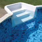 24' x 52" Round Lomart Semi Inground Whispering Wind III Pool with In-Step & Package