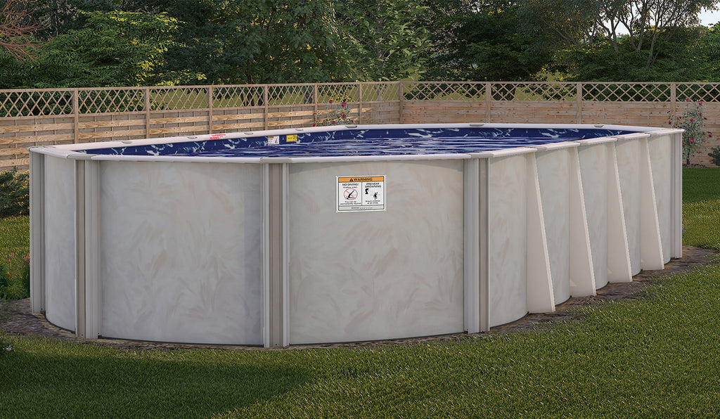 18' x 39' x 54" Oval Lomart Semi Inground Whispering Wind III Pool & Package