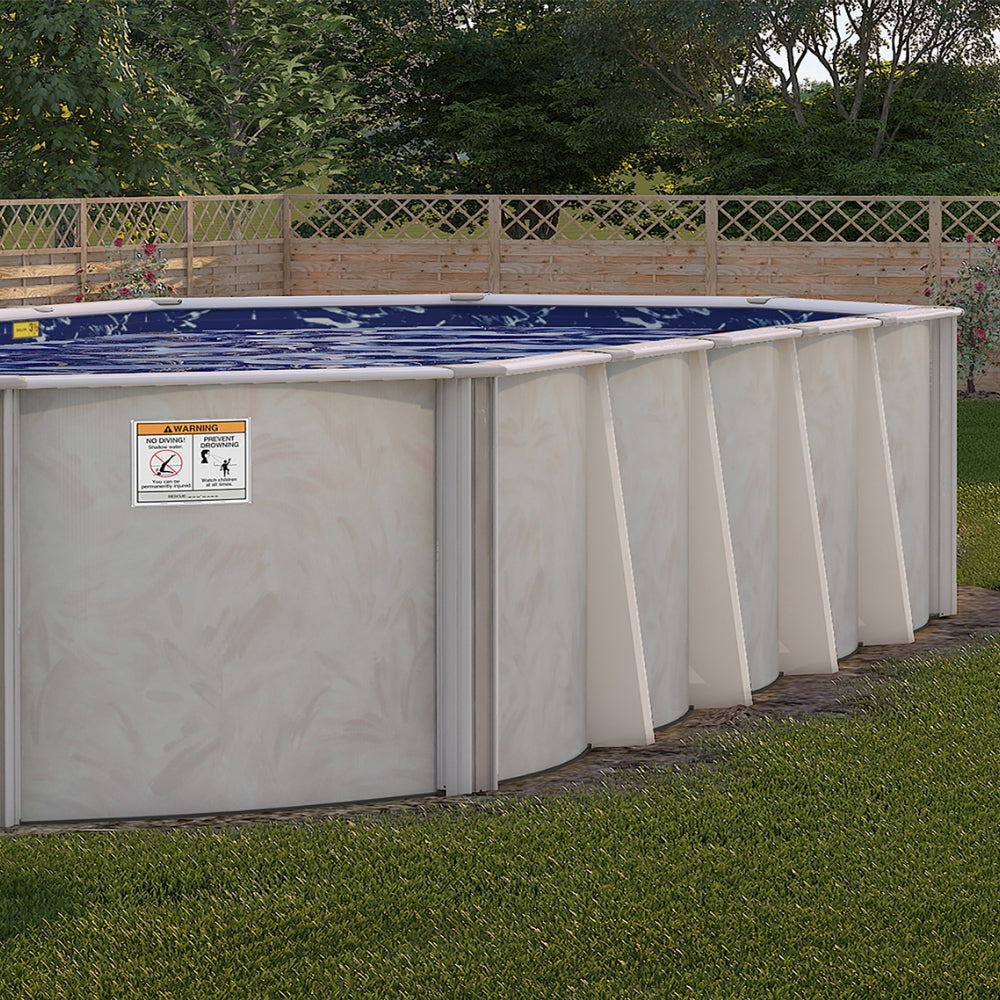 18' x 33' x 54" Oval Lomart Semi Inground Whispering Wind III Pool & Package