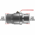 PP 3" BSPF Stopcock with Stainless Steel Ball Valve and Handle