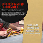 Premium 240 Grit PSA Gold Longboard Sandpaper, 2-3/4" Wide Continuous 12 Yard Roll - Self Adhesive Stickyback