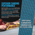 60 Grit PSA Rhombus Diamond Shape Blue Longboard Sandpaper, 2-3/4" Wide Continuous 12 Yard Roll - Self Adhesive Stickyback