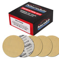Premium 320 Grit 5" PSA Gold Sanding Discs, Box of 100 - Self Adhesive Stickyback Abrasive Sandpaper for DA & Random Orbital Sanders