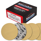 Premium 80 Grit 6" PSA Gold Sanding Discs, Box of 100 - Self Adhesive Stickyback Abrasive Sandpaper for DA & Random Orbital Sanders