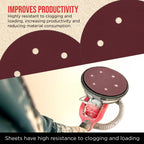 Premium 9" Red 6-Hole Pattern 150 Grit Sanding Discs, Box of 20 - Dustless Hook & Loop Backing Sandpaper for Drywall Power Sanders, Medium-Cut Abrasive