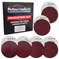 Premium 9" Red Hook & Loop Sanding Discs, 30 Disc Variety Pack, Grits 60, 80, 120, 150, 180, 220 - Sandpaper for Drywall Power Sander