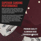 Premium 150 Grit 5-Hole Pattern Mouse Detail Sander Sandpaper Sheets, Box of 45 - Dustless Hook & Loop Triangle Shaped Mouse Disc Pads