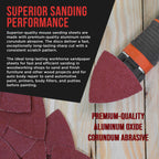 Premium 150 Grit Triangle Mouse Detail Sander Sandpaper Sheets, Box of 45 - Hook & Loop, Triangular Shaped Mouse Disc Pads - Oscillating Multi-Tools