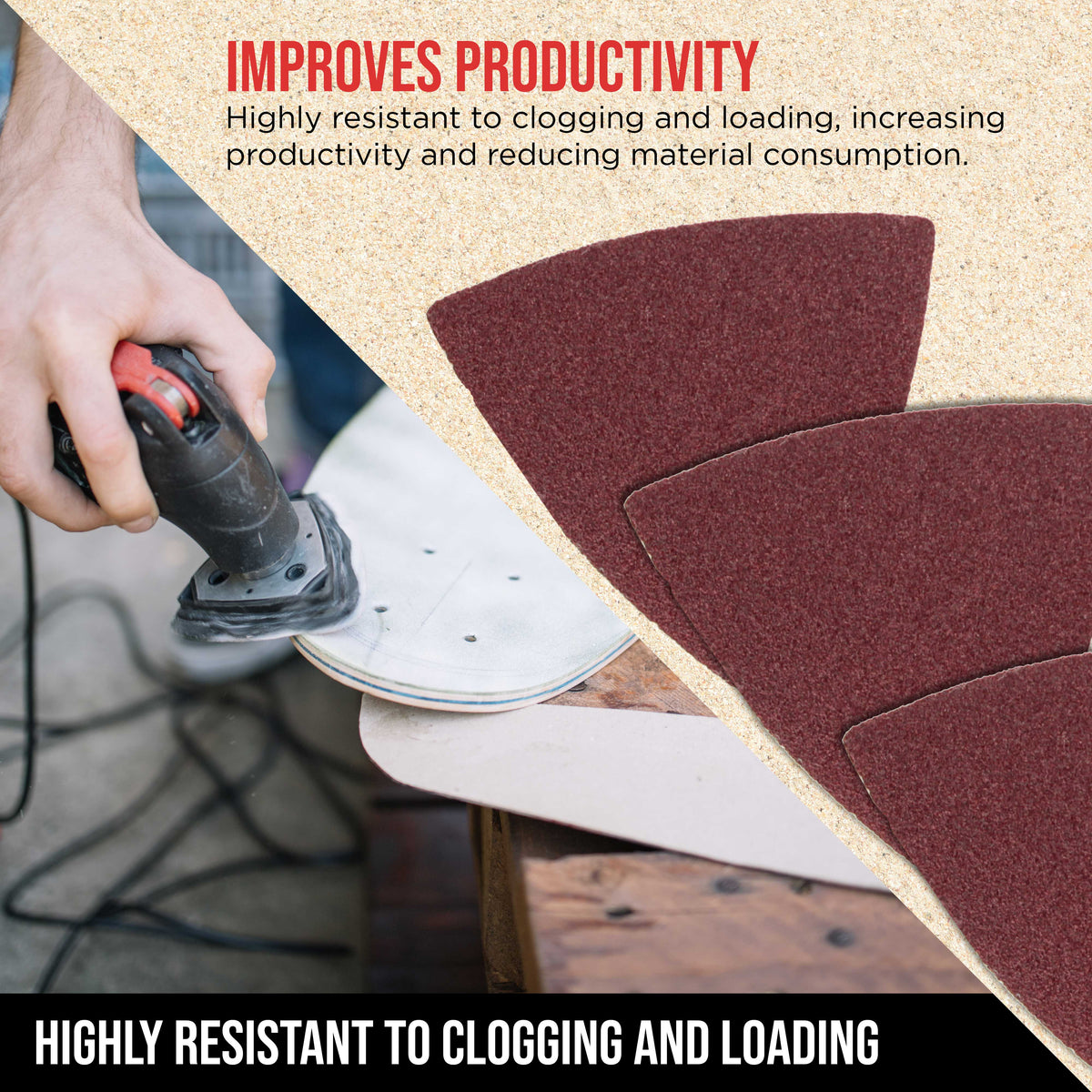 Premium 80 Grit Triangle Mouse Detail Sander Sandpaper Sheets, Box of 45 - Hook & Loop, Triangular Shaped Mouse Disc Pads - Oscillating Multi-Tools