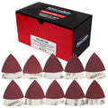 Premium Triangle Mouse Detail Sander Sandpaper Sheets, 50 Disc Variety Pack, Grits 40, 80, 100, 120, 180, 220, 320, 400, 600, 800 - Hook & Loop Disc Pads