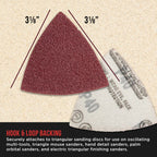 Premium Triangle Mouse Detail Sander Sandpaper Sheets, 50 Disc Variety Pack, Grits 40, 80, 100, 120, 180, 220, 320, 400, 600, 800 - Hook & Loop Disc Pads