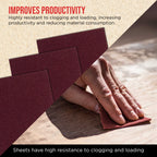 Premium Red 150 Grit 1/4 Sheet Size Red Sanding Sheets, Box of 30 - Hook & Loop Backing Sandpaper, Medium-Cut Abrasive - Fits Palm Sanders, Hand Sanding Blocks