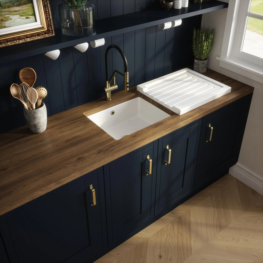 Inspire 548mm Single Bowl Rectangular Inset Sink With Central Waste And Overflow