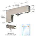 DORMAKABA® Brushed Stainless Sidelite Mounted Transom Patch Fitting with Pivot - PT4034P1VBS