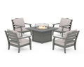 Savannah 5-Piece Deep Seating Set with Fire Pit Table
