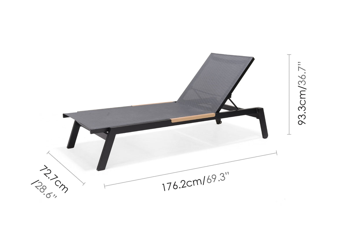Panama Dark Outdoor Sun Lounger