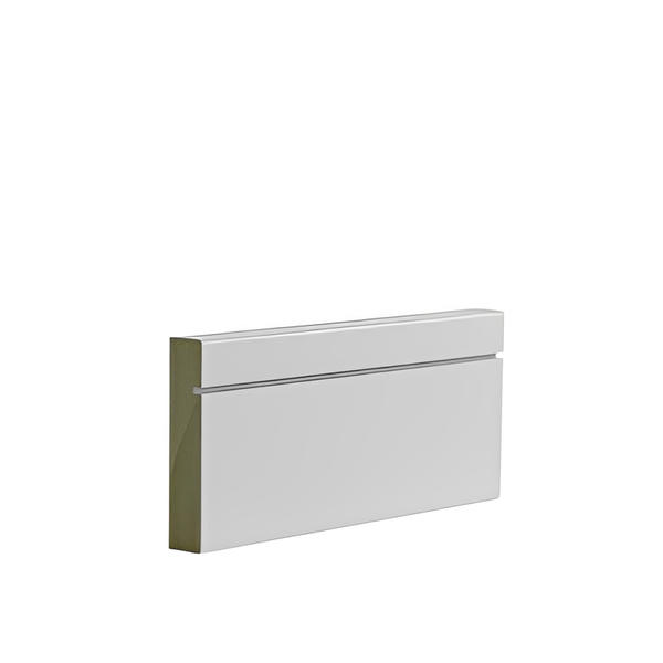 White Primed Shaker Architrave - 80mm x 16mm x 2100mm (Pack of 5)