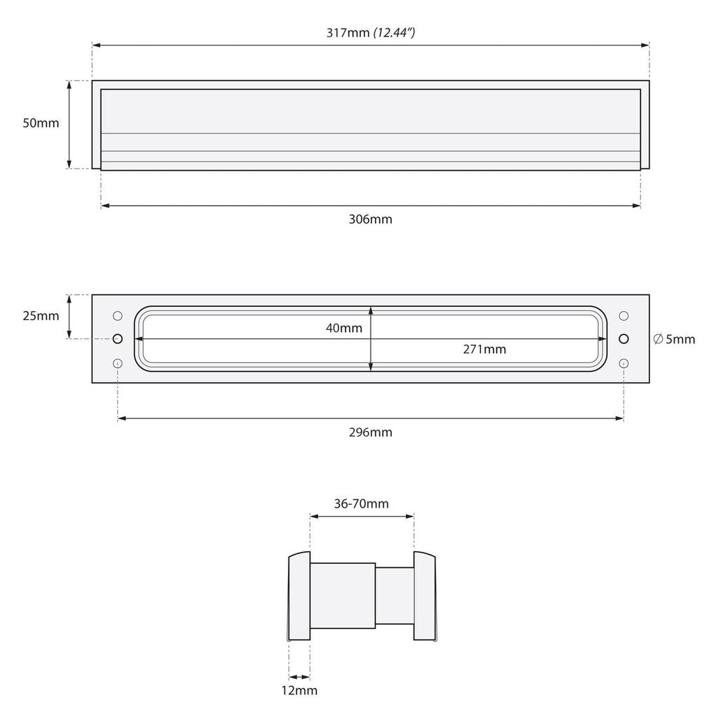 Yale Slimmaster 12" Letterplate